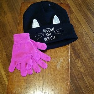 Beanie and glove set